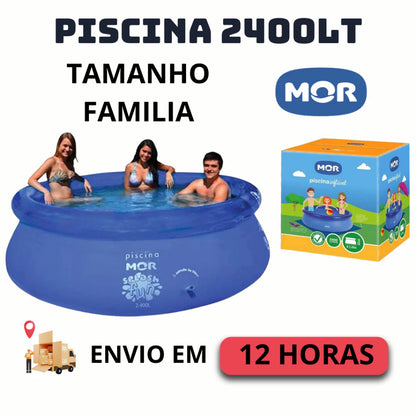 Piscina 2400 Litros Inflável Mor Verão tamanho família